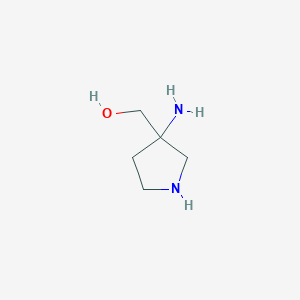 molecular formula C5H12N2O B177293 (3-Aminopyrrolidin-3-yl)methanol CAS No. 125033-01-4