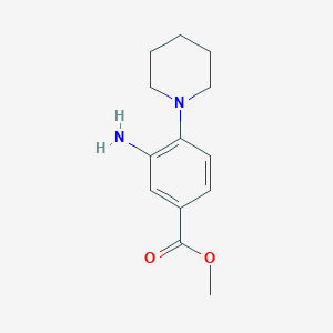molecular formula C13H18N2O2 B177335 Methyl 3-amino-4-piperidin-1-ylbenzoate CAS No. 696616-81-6