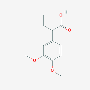 molecular formula C12H16O4 B177352 2-(3,4-Dimethoxyphenyl)butanoic acid CAS No. 138505-15-4
