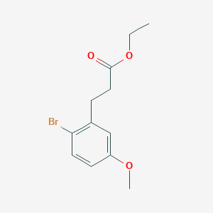molecular formula C12H15BrO3 B177365 Ethyl 3-(2-bromo-5-methoxyphenyl)propanoate CAS No. 131819-11-9