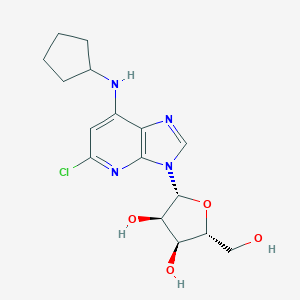 molecular formula C16H21ClN4O4 B177380 1-Deaza-2-chloro-N(6)-cyclopentyladenosine CAS No. 113646-62-1