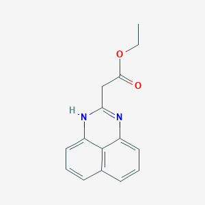 molecular formula C15H14N2O2 B177386 ethyl 1H-perimidin-2-ylacetate CAS No. 43183-27-3