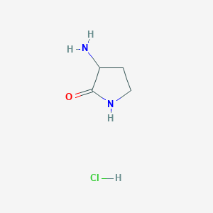 molecular formula C4H9ClN2O B177392 3-Aminopyrrolidin-2-one hydrochloride CAS No. 117879-49-9