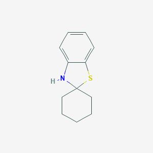 molecular formula C12H15NS B177440 3H-spiro[1,3-benzothiazole-2,1'-cyclohexane] CAS No. 182-53-6