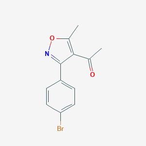 molecular formula C12H10BrNO2 B177445 1-(3-(4-Bromophenyl)-5-methylisoxazol-4-yl)ethanone CAS No. 169814-53-3