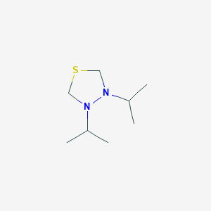 molecular formula C8H18N2S B177453 3,4-Di(propan-2-yl)-1,3,4-thiadiazolidine CAS No. 199590-83-5