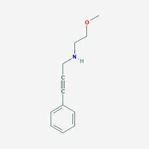 molecular formula C12H15NO B177455 N-(2-methoxyethyl)-3-phenylprop-2-yn-1-amine CAS No. 889949-89-7