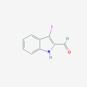 molecular formula C9H6INO B177457 3-iodo-1H-indole-2-carbaldehyde CAS No. 176327-44-9