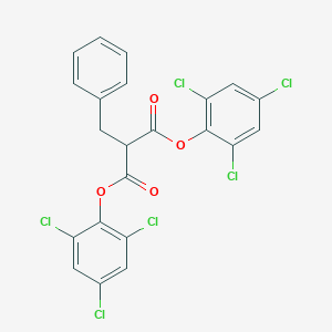 molecular formula C22H12Cl6O4 B177459 Bis(2,4,6-trichlorophenyl) 2-benzylpropanedioate CAS No. 15781-74-5