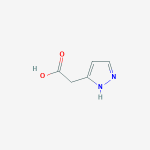 molecular formula C5H6N2O2 B177463 2-(1H-Pyrazol-3-yl)acetic acid CAS No. 102732-63-8
