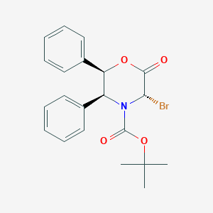 molecular formula C21H22BrNO4 B177473 (3S,5S,6R)-tert-Butyl 3-bromo-2-oxo-5,6-diphenylmorpholine-4-carboxylate CAS No. 112741-51-2