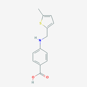 molecular formula C13H13NO2S B177475 4-{[(5-Methyl-2-thienyl)methyl]amino}benzoic acid CAS No. 805994-90-5