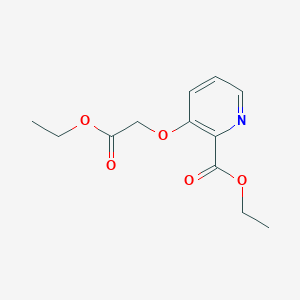 molecular formula C12H15NO5 B177476 Ethyl 3-(2-ethoxy-2-oxoethoxy)picolinate CAS No. 107095-98-7