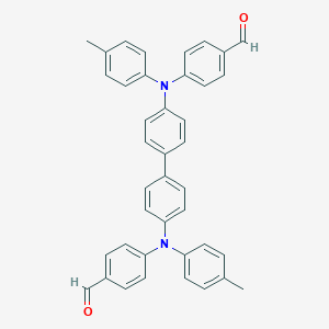 molecular formula C40H32N2O2 B177483 4-(N-[4-[4-(N-(4-formylphenyl)-4-methylanilino)phenyl]phenyl]-4-methylanilino)benzaldehyde CAS No. 181064-88-0