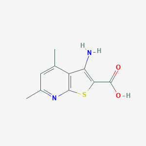 molecular formula C10H10N2O2S B177485 3-氨基-4,6-二甲基噻吩[2,3-b]吡啶-2-羧酸 CAS No. 58327-76-7
