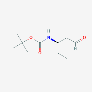 molecular formula C10H19NO3 B177487 (R)-叔丁基（1-氧代戊-3-基）氨基甲酸酯 CAS No. 198493-29-7