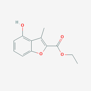 molecular formula C12H12O4 B177492 Ethyl 4-hydroxy-3-methylbenzofuran-2-carboxylate CAS No. 3781-69-9