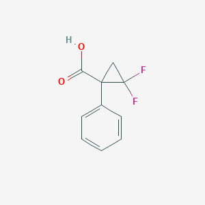 molecular formula C10H8F2O2 B177496 2,2-Difluoro-1-phenylcyclopropane-1-carboxylic acid CAS No. 156021-07-7