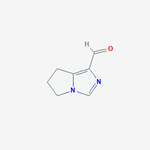 molecular formula C7H8N2O B177504 6,7-Dihydro-5H-pyrrolo[1,2-c]imidazole-1-carbaldehyde CAS No. 199192-01-3