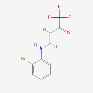 molecular formula C10H7BrF3NO B177507 4-(2-溴苯基氨基)-1,1,1-三氟丁-3-烯-2-酮 CAS No. 176722-52-4