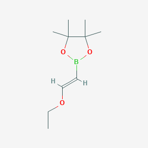 molecular formula C10H19BO3 B177524 (E)-2-(2-乙氧基乙烯基)-4,4,5,5-四甲基-1,3,2-二氧杂硼杂环己烷 CAS No. 1201905-61-4