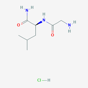 molecular formula C8H18ClN3O2 B177527 Gly-Leu amide hydrochloride CAS No. 15855-88-6