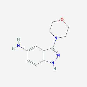 molecular formula C11H14N4O B177534 3-Morpholino-1H-indazol-5-amine CAS No. 131875-38-2