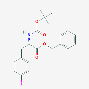 molecular formula C21H24INO4 B177548 benzyl (2S)-3-(4-iodophenyl)-2-[(2-methylpropan-2-yl)oxycarbonylamino]propanoate CAS No. 129150-58-9