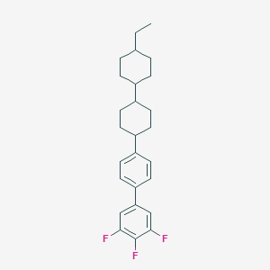 molecular formula C26H31F3 B177553 4'-((trans,trans)-4'-Ethyl-[1,1'-bi(cyclohexan)]-4-yl)-3,4,5-trifluoro-1,1'-biphenyl CAS No. 137529-40-9