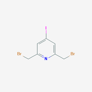 molecular formula C7H6Br2IN B177574 2,6-双(溴甲基)-4-碘吡啶 CAS No. 106967-33-3