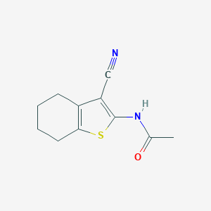 molecular formula C11H12N2OS B177588 N-(3-cyano-4,5,6,7-tetrahydro-1-benzothiophen-2-yl)acetamide CAS No. 20036-97-9