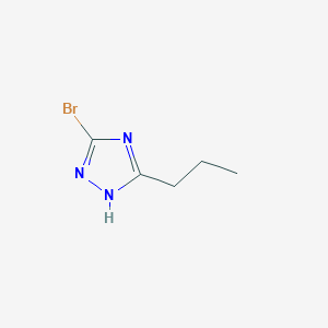 molecular formula C5H8BrN3 B177603 3-Bromo-5-propyl-1H-1,2,4-triazole CAS No. 141831-71-2