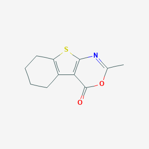 molecular formula C11H11NO2S B177608 2-Methyl-5,6,7,8-tetrahydro-4H-[1]benzothieno[2,3-d][1,3]oxazin-4-one CAS No. 13130-47-7
