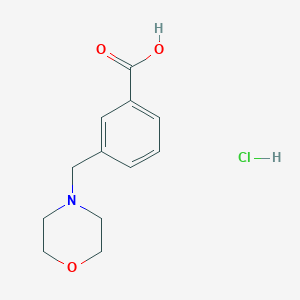 molecular formula C12H16ClNO3 B177609 3-(Morpholinomethyl)benzoic acid hydrochloride CAS No. 137605-80-2