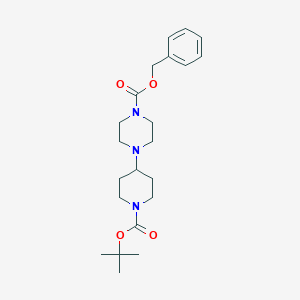molecular formula C22H33N3O4 B177617 Boc-Piperidine-piperazine-Cbz CAS No. 177276-40-3