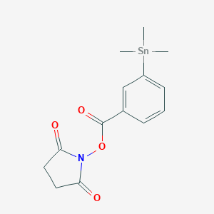 molecular formula C14H17NO4Sn B017762 N-Succinimidyl 3-Trimethylstannyl-benzoate CAS No. 122856-01-3