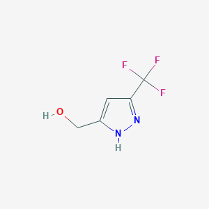 molecular formula C5H5F3N2O B177639 (3-(trifluoromethyl)-1H-pyrazol-5-yl)methanol CAS No. 169213-73-4