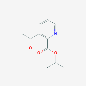 molecular formula C11H13NO3 B177662 3-乙酰吡啶-2-羧酸异丙酯 CAS No. 195812-68-1