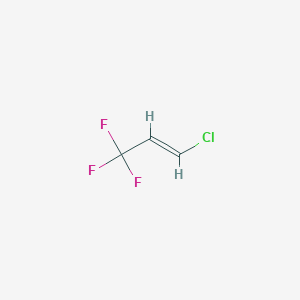 molecular formula C3H2ClF3 B177668 1-Propene, 1-chloro-3,3,3-trifluoro-, (1E)- CAS No. 102687-65-0