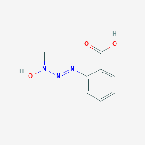 molecular formula C8H9N3O3 B177679 2-[[Hydroxy(methyl)amino]diazenyl]benzoic acid CAS No. 199331-58-3