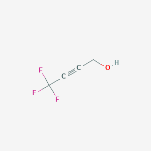 molecular formula C4H3F3O B177681 4,4,4-Trifluorobut-2-YN-1-OL CAS No. 113439-92-2