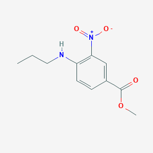 molecular formula C11H14N2O4 B177686 Methyl 3-nitro-4-(propylamino)benzoate CAS No. 128429-03-8