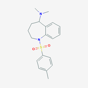 molecular formula C19H24N2O2S B177704 2,3,4,5-Tetrahydro-N,N-dimethyl-1-[(4-methylphenyl)sulfonyl]-1H-1-benzazepin-5-amine CAS No. 181210-18-4