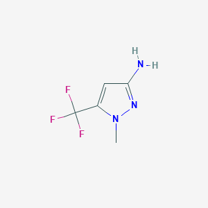 molecular formula C5H6F3N3 B177733 1-methyl-5-(trifluoromethyl)-1H-pyrazol-3-amine CAS No. 149978-42-7