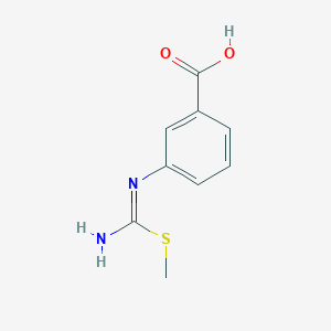 molecular formula C9H10N2O2S B177737 Benzoic acid, 3-[[imino(methylthio)methyl]amino]-(9CI) CAS No. 197792-82-8
