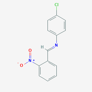 molecular formula C13H9ClN2O2 B177741 N-(4-chlorophenyl)-1-(2-nitrophenyl)methanimine CAS No. 17064-76-5
