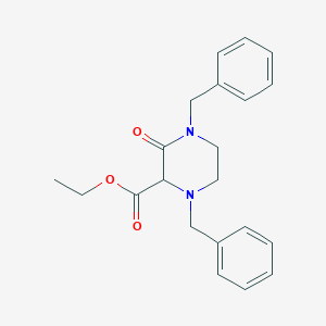 molecular formula C21H24N2O3 B177744 Ethyl 1,4-dibenzyl-3-oxopiperazine-2-carboxylate CAS No. 149648-70-4