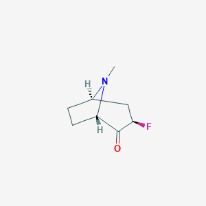 molecular formula C8H12FNO B177750 (1S,3R,5R)-3-fluoro-8-methyl-8-azabicyclo[3.2.1]octan-2-one CAS No. 198208-50-3