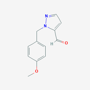molecular formula C12H12N2O2 B177798 1-(4-methoxybenzyl)-1H-pyrazole-5-carbaldehyde CAS No. 162468-77-1