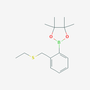 molecular formula C15H23BO2S B177810 1,3,2-Dioxaborolane, 2-[2-[(ethylthio)methyl]phenyl]-4,4,5,5-tetramethyl- CAS No. 121114-64-5